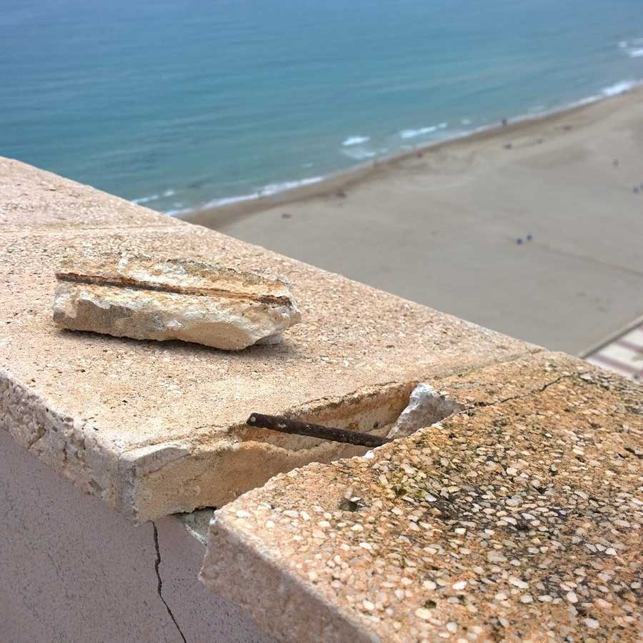 Antepecho de edificio en san juan de alicante por ag corrosion